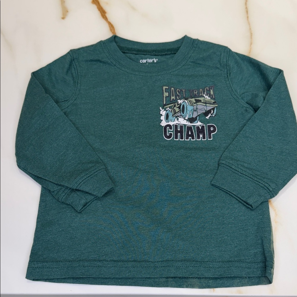 Carter's Teal Fast Track Champ Long Sleeve Tee